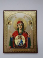 Ikona Matki Boskiej - obrazek o wymiarach 9,8 x 12 cm