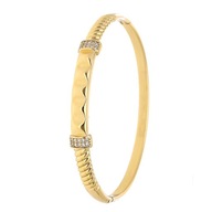 65422 BRANSOLETKA 18K POZŁACANA 60/7 MM bangle sztywna