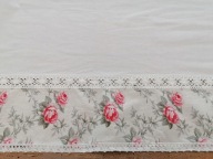 BAWEŁNIANA RUSTYKALNA ZASŁONA ZAZDROSTKA KORONKA RÓŻE 59x280 nr.15