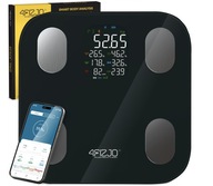 WAGA ŁAZIENKOWA ANALITYCZNA ELEKTRONICZNA POMIAR TŁUSZCZU BMI SZKLANA PRO