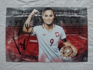 Zdjęcie 10x15 autograf Polska Ewa Pajor Reprezentacja