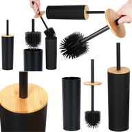 SZCZOTKA TOALETOWA WC ŁAZIENKOWA WC SILIKONOWA DO ŁAZIENKI STOJAK CZARNA