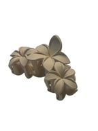 SPINKA do włosów KLAMRA duża kwiat HAWAJSKI potrójny BEŻOWA