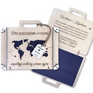 Kartka WALIZKA NA ŚLUB WESELE na pieniądze GRAWER prezent pamiątka ślubu