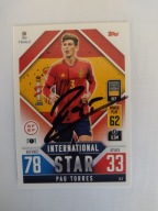 Karta panini autograf Hiszpania Pau Torres Liga Narodów
