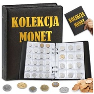 KLASER NA 360 MONETY ALBUM KOLEKCJONERSKI CZARNY 3X3 4X4 20 STRON