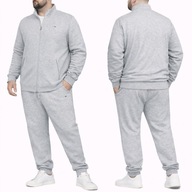 Komplet dresowy męski szary melanż dres ocieplany zimowy 5XL