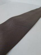 JEDWABNY KAI LONG KRAWAT MĘSKI ELEGANCKI ORYGINALNY PRINT ZŁOTY