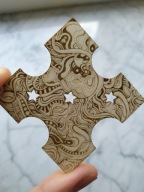 Magnes ze zdjęciem lub wybranym wzorem laser grawer w drewnie