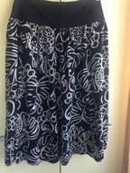 34 XS 36 S biało czarna spódnica rozkloszowana midi szyta na zamówienie