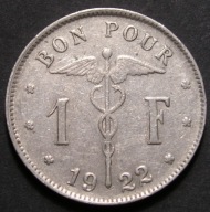 Belgia 1 frank 1922