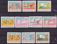 1968 Jemen Olimpiada Meksyk Mi 493-502B ** cięte