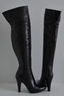 Muszkieterki Bruno Premi kozaki za kolano WYGODNY słupek skóra 100%