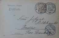 Kartka pocztowa Postkarte Konigreich Bayern 1906