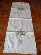 Bieżnik haft krzyżykowy na boże narodzenie