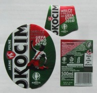 ETYKIETA PIWO JASNE BROWAR CARLSBERG OKOCIM EURO 2016 + KRAWATKA I KONTRA