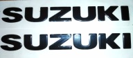 Emblematy SUZUKI Napisy BLACK 3D 12cm 2szt GSXF GS500 GSXR SV Katana +gift