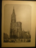 gotycka katedra w Strasburgu, oryg. 1878