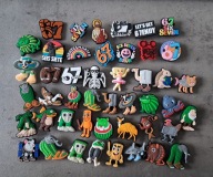 Przypinki gumowe do butów typu crocs z dziurkami brainrot 67 six seven