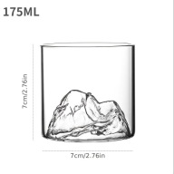 Szklanki do whisky z motywem góry 3D 175 ml – komplet 2 szt.