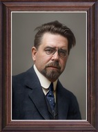 Obraz Władysław Reymont portret w drewnianej ramie ze szkłem