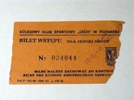 KKS Lech Poznań - PRL - bilet na mecz piłki nożnej 28
