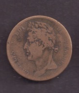 Francja - Kolonie - 5 Centimes 1825 rok - mennica A