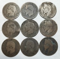 moneta Francja 5 centimes Napoleon III XIX wiek