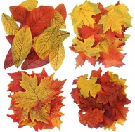 SZTUCZNE LIŚCIE JESIENNE OZDOBY LISTKI JESIEŃ x100