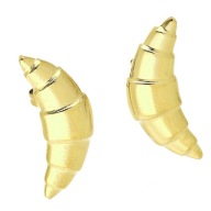 70251 Kolczyki złota stal chirurgiczna rogaliki rogale