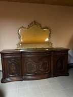 STYLOWA KOMODA WŁOSKA 236 cm GIĘTE FRONTY Orzech Meble Stylowe Italy