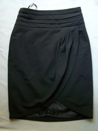 SPÓDNICA DAMSKA ELEGANCKA CZARNA POLIESTER 36 F&F
