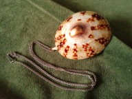 Piękny naszyjnik z naturalnej polerowanej muszli morskiej