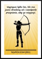 A2 PLAKAT MOTYWACYJNY PSYCHOLOGIA NAPOLEON HILL, WYGRYWA TYLKO TEN KTO...
