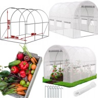 TUNEL FOLIOWY OGRODOWY WIELOSEZONOWY SZKLARNIA STELAŻ UV-4 3X2X2M 6M2