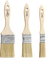 Pędzle malarskie płaskie 3szt. 20 35 50 mm do drewna lakieru oleju ścian