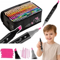 MARKERY ALKOHOLOWE DWUSTRONNE 262 SZT MAZAKI PISAKI FLAMASTRY + TORBA