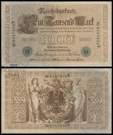BNN - NIEMCY 1000 Marek 1910 E-8547834B # P45b # GREEN # VF