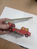 Stara Zabawka PRL Resorak Siku Straż Pożarna Mercedes