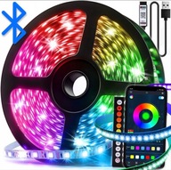 TAŚMA LED RGB 5M PREMIUM LEDY 5050 230V 12V PILOT + APLIKACJA NA SMARTFON