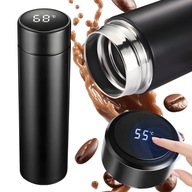 TERMOS KUBEK TERMICZNY NA KAWĘ HERBATĘ Z WYŚWIETLACZEM DO SAMOCHODU 500 ML