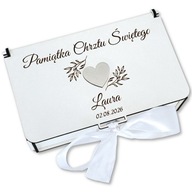 PREZENT NA CHRZEST Pamiątka Chrztu Pudełko na pieniądze personalizacja