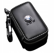 BMW BRELOK ETUI NA KLUCZYKI SKÓRA CHROM NOWOCZESNY DESIGN CZARNY