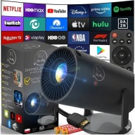 PROJEKTOR LED ANDROID OBROTOWY 4K WSZYSTKIE APLIKACJE WYSOKA JAKOŚĆ SUPER