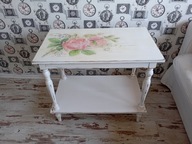 MALOWANY STOLIK , RÓŻA, SHABBY CHIC