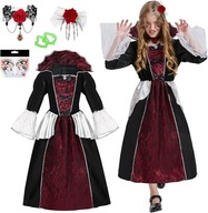Kostium Wampira dla Dziewczynki 8-15 lat Halloween Karnawał Bal Cosplay r.M