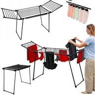 SUSZARKA NA PRANIE SKŁADANA DO DOMU CZARNA STALOWA 25 kg KLIPSY NA SKARPETY