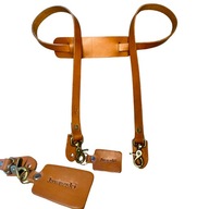 Pasek do aparatu skóra naturalna beżowy