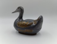 Kaczka z cyny bardzo ładny pojemnik szkatułka kolekcjonerska Duża 19cm, 1kg