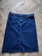 Spódnica damska 52 klasyczna miękki jeans elastyczna 6XL extra pas116